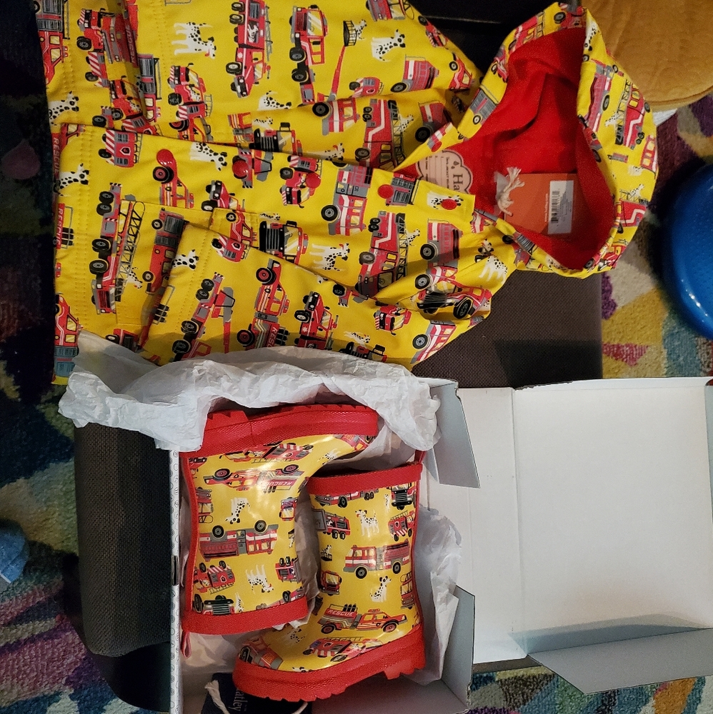 Hatley Raincoat and Rain Boots